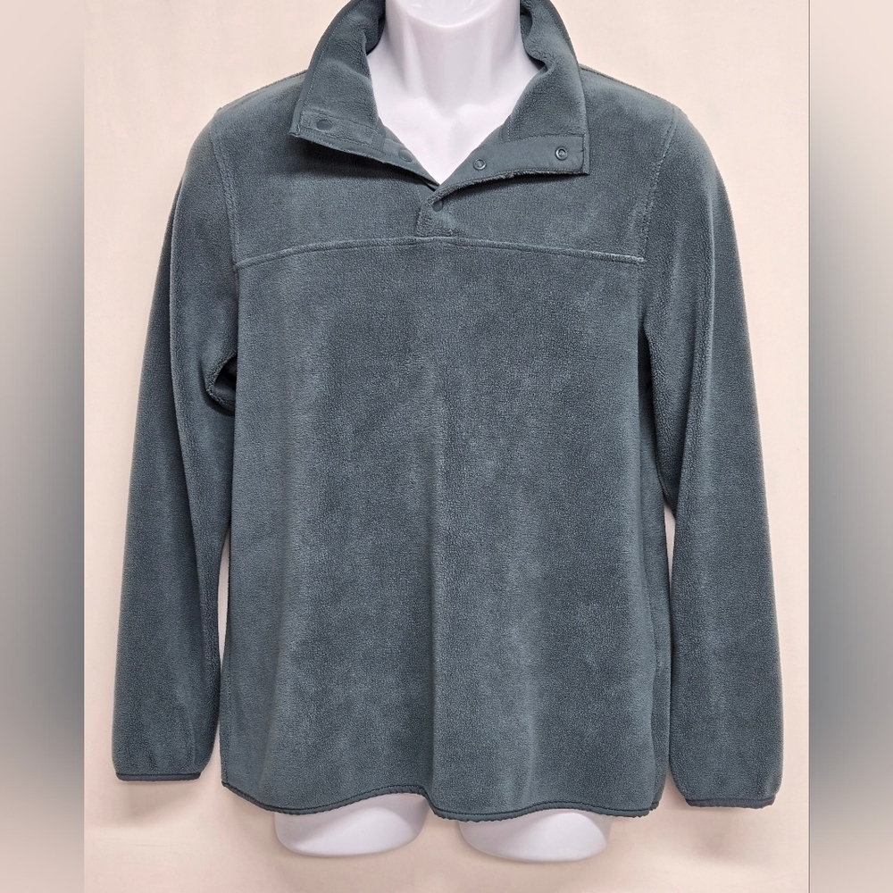 32 Degrees Heat S Mens Henley Fleece Super Stretch Sweater Green